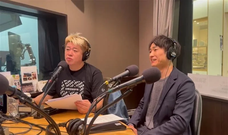 堀江貴文さんとウィントランス代表のラジオ出演時の様子